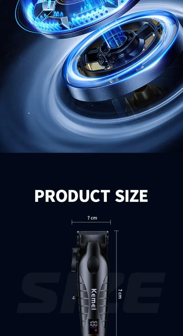 Kemei Hair Clipper Kit for Men, Electric Shaver, Hair Trimmer, Professional Cutting Machine, KM-2290, KM-2293, KM-1102 - Image 21