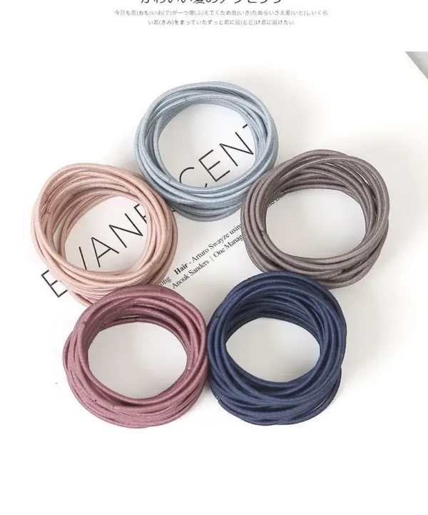 100PCS/Set Women 3.5CM Basic Nylon Elastic Hair Bands Ponytail Hair Scrunchie Rubber Bands Headband Hair Accessories Headwear - Image 27
