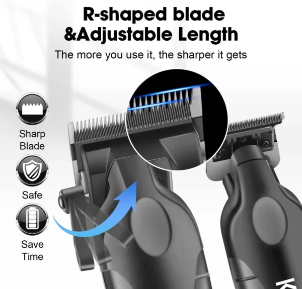 Kemei Hair Clipper Kit for Men, Electric Shaver, Hair Trimmer, Professional Cutting Machine, KM-2290, KM-2293, KM-1102 - Image 2