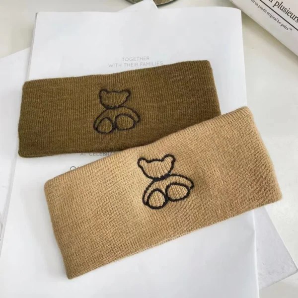 Autumn and winter high stretch knitted yoga headband face wash headband, hair tie outdoor warm headband - Image 5