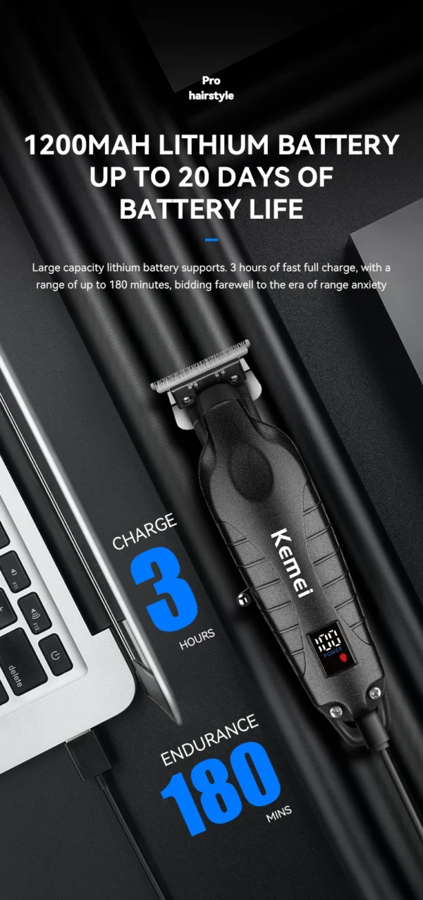 Kemei Hair Clipper Kit for Men, Electric Shaver, Hair Trimmer, Professional Cutting Machine, KM-2290, KM-2293, KM-1102 - Image 30