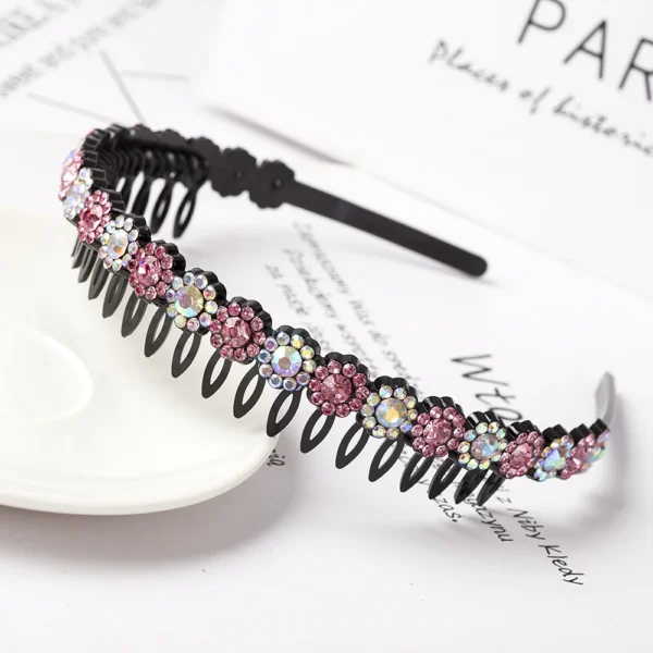 Fashion Pearl Non-Slip Rhinestone Hairbands Elastic Flower Women Hair Hoop Bands Headband Bezel Girls Hair Accessories Headdress - Image 29