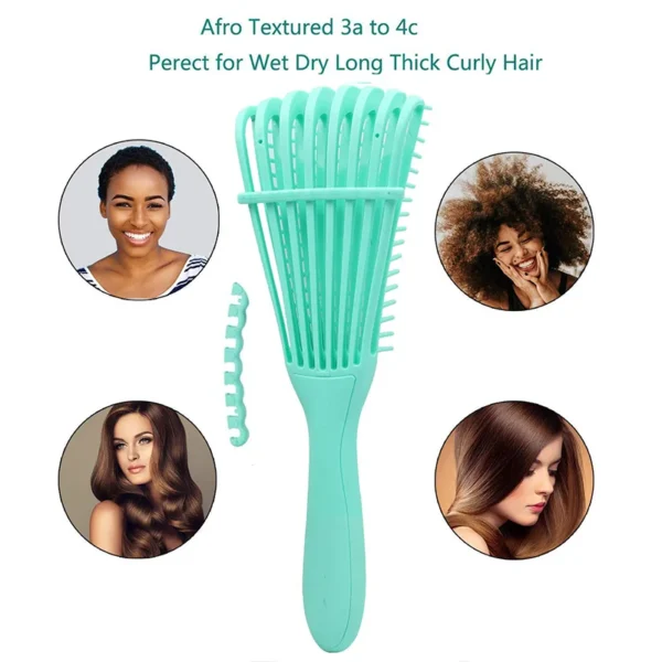 Hair Comb Detangling Brush Scalp Massage Hair Brush Detangler Brush for Curly Hair Thick Hair Octopus Hairbrush Women Men Salon - Image 4