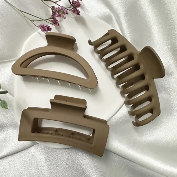 Women Hair Claw Clips Korea Coffee Beige Acrylic Large Hair Claw Hairpin Geometric Barrettes Crab Girl Headwear Hair Accessories - Image 51