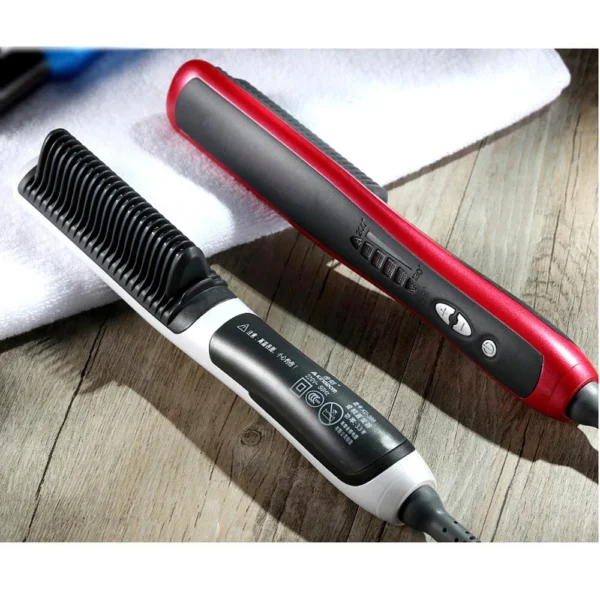 Multifunctional Hair Straightener Professional Quick Heated Electric Hot Comb Curler Hairstyle Brush Curling Iron Stying Tool - Image 2