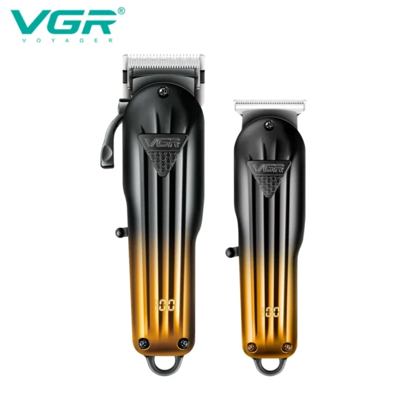 VGR 646 Hair Trimmer Professional USB Hair Clipper Rechargeable Hair Cutting Machine Barber Hair Trimmer Set LED Trimmer for Men - Image 2