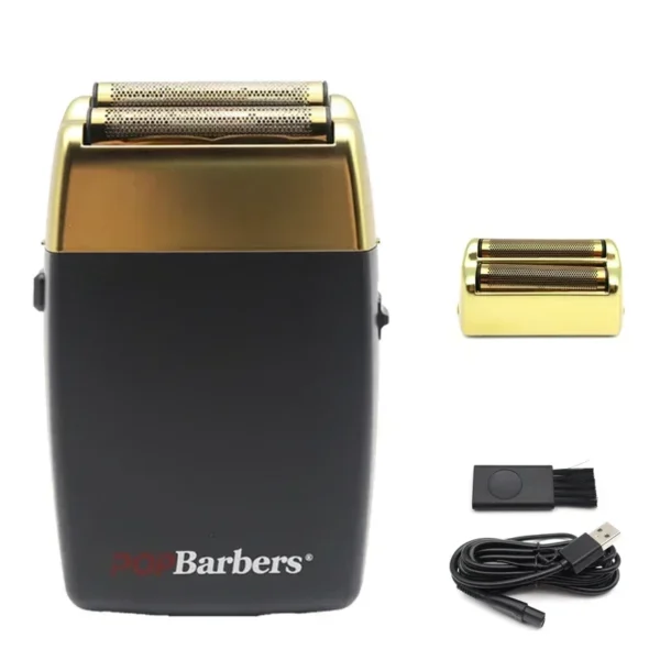 New 11000 RPM 7W Pop Barbers P620 Professional Electric Men's Beard Trimmer Double Foil Shaver Electric Shaver USB Hair Clipper - Image 13