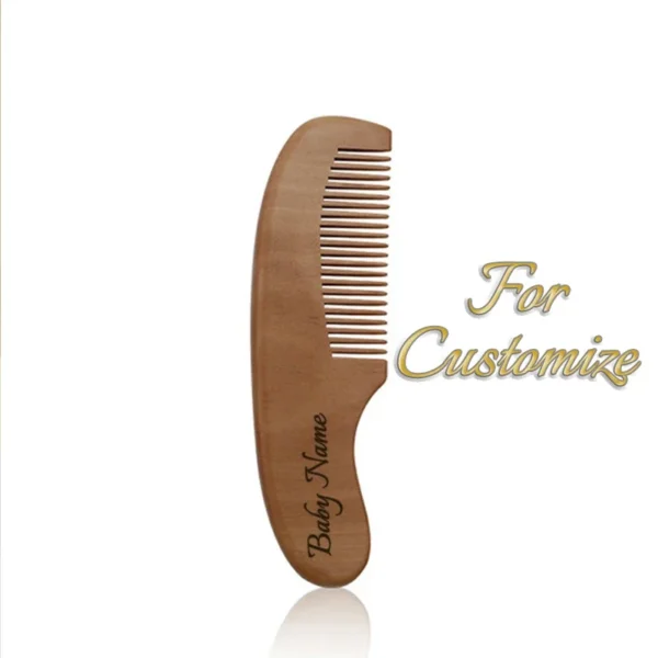Personalized Wooden Baby Brush Custom Name Baby Wool Comb New Born Hair Brush Infant Head Massager Bath Brush Comb for Kids - Image 9