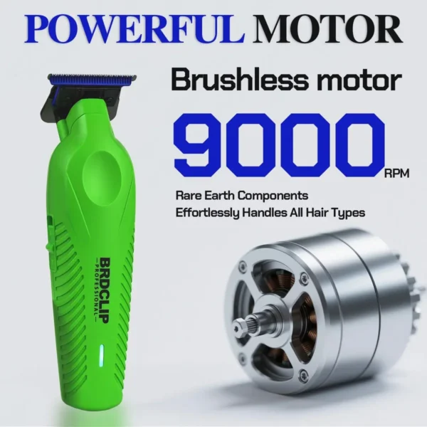 Professional Electric Hair Trimmer BRD 9615 DLC and Blue Ceramic Blade Barber Shop Hair Clipper NG 7982 Electric Shaver 9000RPM - Image 4