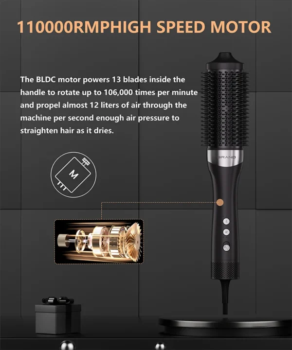 TINSOL New 3-in-1 hot air comb hair straightener curling iron constant temperature hair care lasting styling air anion comb - Image 17