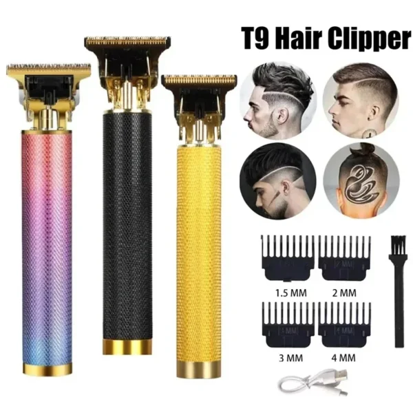 Vintage USB Charging Electric Hair Trimmer Portable Barber Clipper Professional Haircut Machine for Men - Boyfriend Gift - Image 3