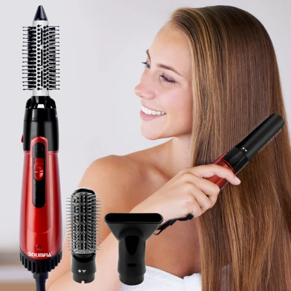 Solimpia 3-Head Hot Air Brush Hair Dryer Strong Wind Electric Straightener Curler Roller Comb Blower Styling Tool for Woman 800W - Image 15