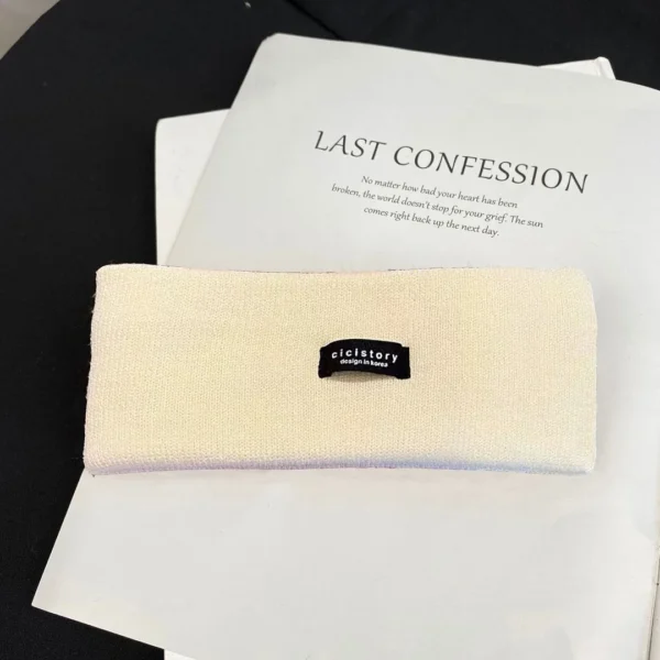 Autumn and winter high stretch knitted yoga headband face wash headband, hair tie outdoor warm headband - Image 12