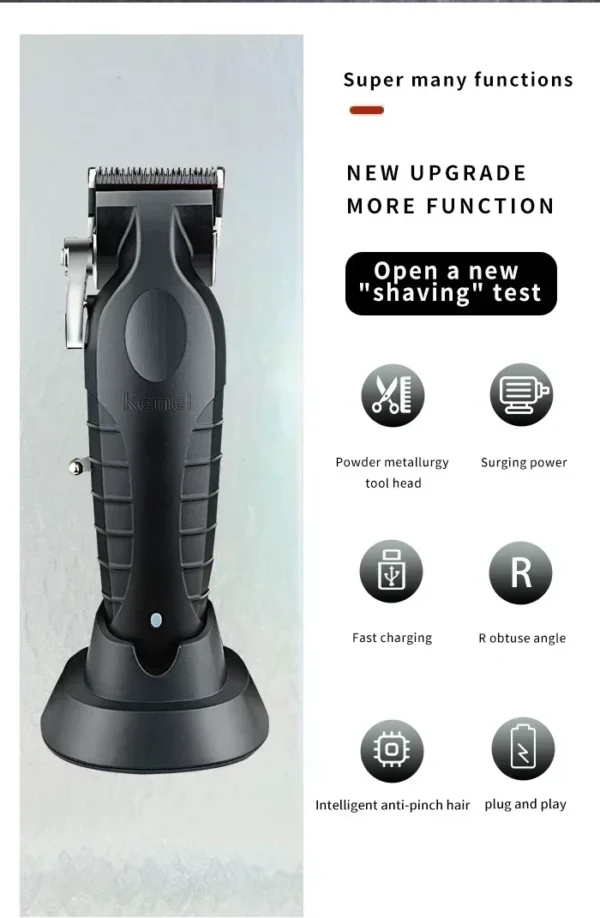 Kemei Hair Clipper Kit KM-2296 KM-2299 KM-1102 Men's Electric Hair Trimmer Machine Professional Hair Cutting Machine Clipper - Image 19