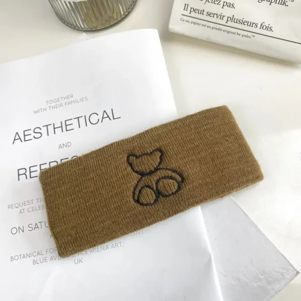 Autumn and winter high stretch knitted yoga headband face wash headband, hair tie outdoor warm headband - Image 13