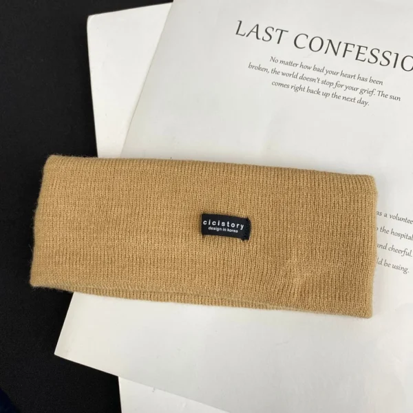 Autumn and winter high stretch knitted yoga headband face wash headband, hair tie outdoor warm headband - Image 10