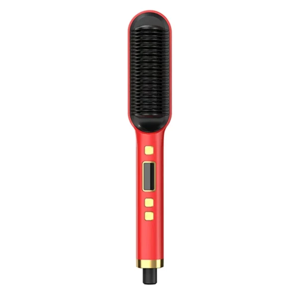 2-In-1 Electric Professional Negative Ion Straight Hair Brush Curling Comb With Lcd Display Curling Tool Straight Hair Brush - Image 9