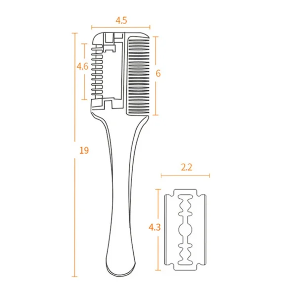 1pc Hair Cutting Comb Hair Brushes with Razor Blades Hair Trimmer Cutting Thinning Tools Barbershop Hair Salon Styling Tool Comb - Image 24