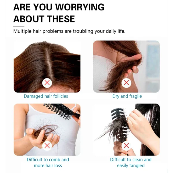 Air Cushion Comb Tangled Hair Comb Hair Brush Massage Anti-static Hollow Out Wet Curly Hair Brushes Barber Styling Tool - Image 17