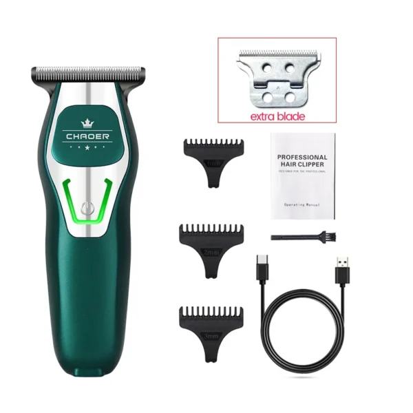 Powerful Professional Hair Trimmer Men 0 MM T Blade Electric Clipper Rechargeable Barber Haircut Machine Beard Trimmer Shaver - Image 10