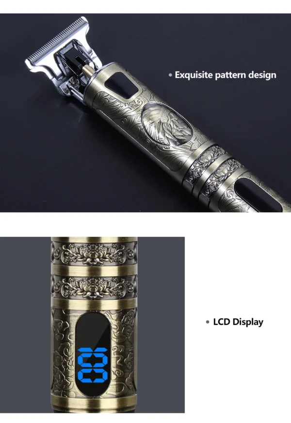T9 LCD Electric Hairdresser Oil Shaving Head Electric Pusher Carving Electric Pusher Clipper Hair Precision Trimmer for Men Care - Image 37