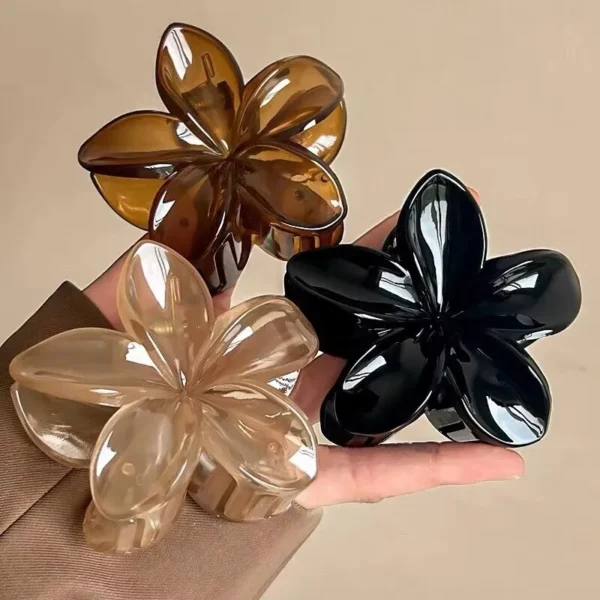 Korean Hawaiian Gradient Flower Hair Claw Clip For Women Girl Fashion Plastic Non Slip Hold Hairpin Barrette Hair Accessories - Image 26