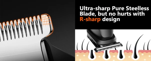 MAXGROOM 4 in 1 Body Hair Trimmer Kit for Men Pubic Hair Shaver Nose Beard Trimmer Electric IPX6 Waterproof Groin Shaver for Man - Image 15