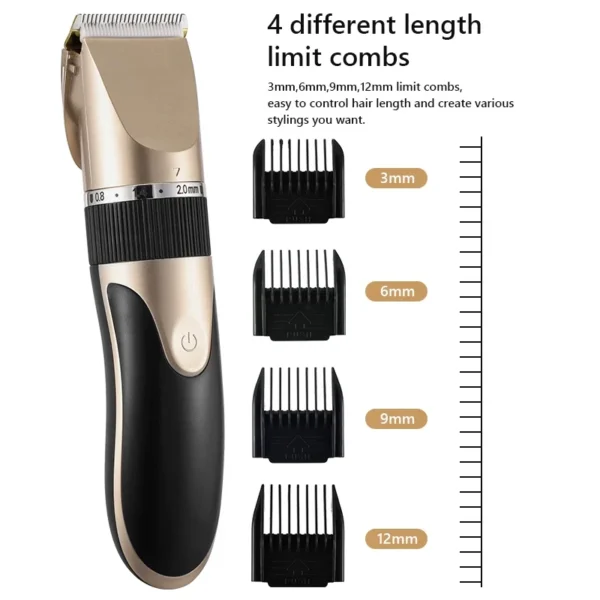 Hair Clipper Electric Barber Hair Trimmers For Men Adults Kids Cordless Rechargeable Hair Cutter Machine Professional - Image 21