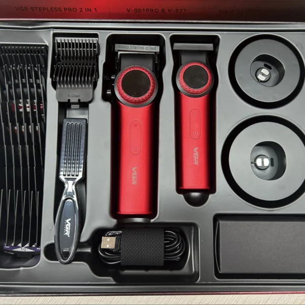 VGR 001 977 new hair trimming set high-end men's hair clipper intelligent digital display electric pusher carving and whitening - Image 22