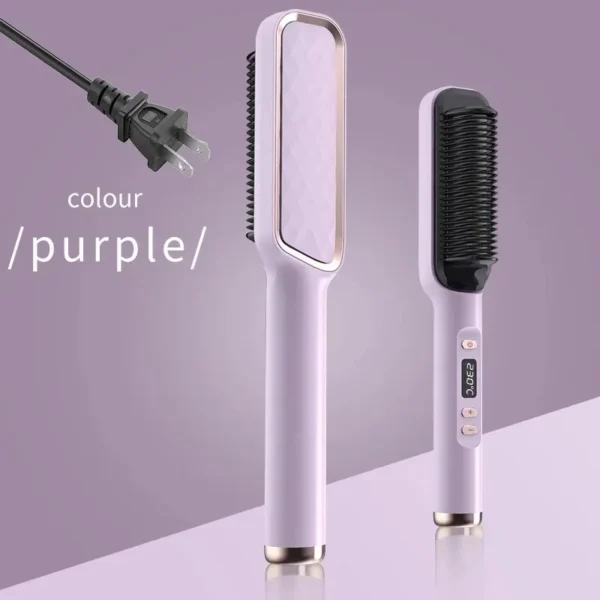 Hair Straightener Brush Heating Hot Comb Straightener Electric Hair Straightening Curly Multifunctional Iron Brush Comb Curler - Image 7