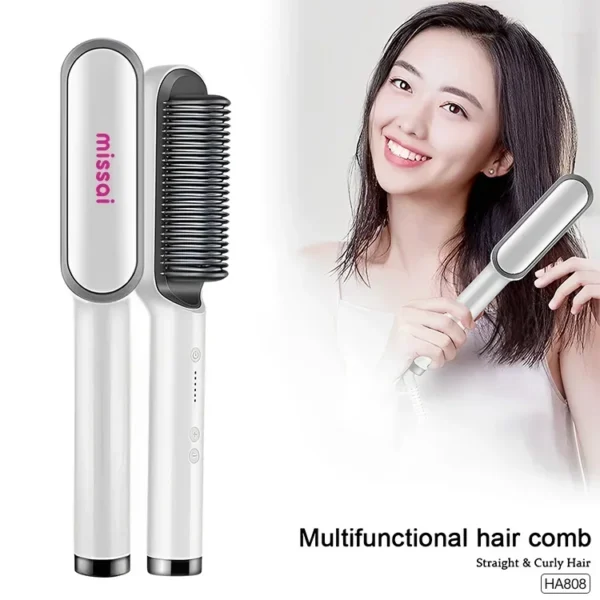 Hair Straightener Professional Quick Heated Electric Hot Comb Hair Straightener Personal Care Multifunctional Hairstyle Brush - Image 22