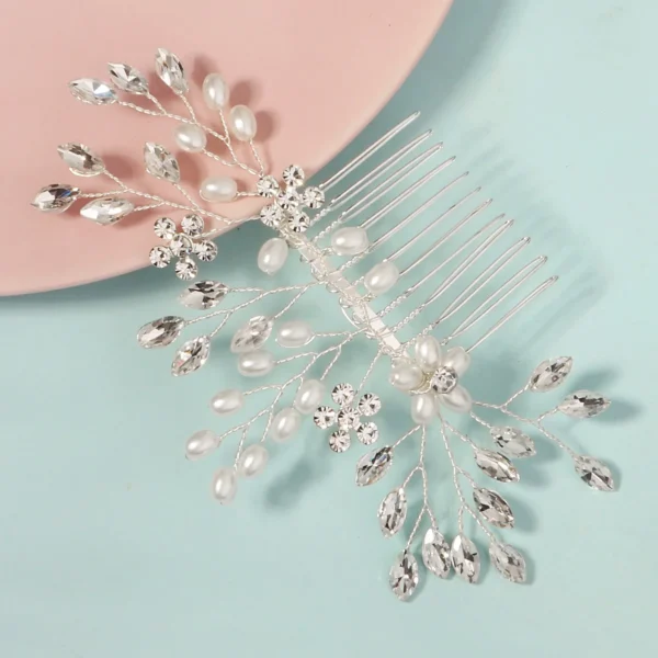 Trendy Pearl Handmade Hair Combs Delicate Crystal Flower Beaded Hair Clip Headpiece Festive Party Jewelry Hair Accessories - Image 15