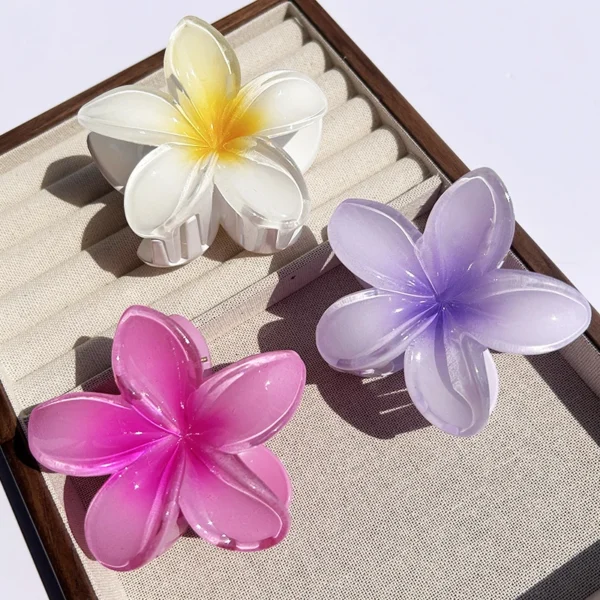1/2/3 Pcs Hawaiian Gradient Flower Hair Claw Clip Women Fashion Large Hair Clip Girls Hairpin Barrettes Bohemia Hair Accessories - Image 21