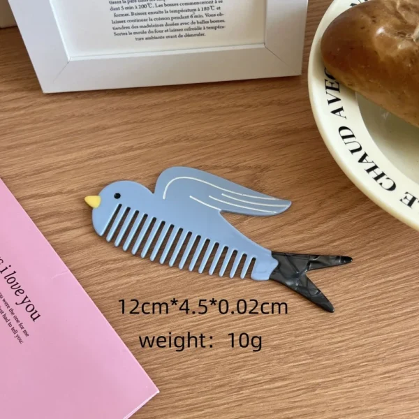 Pointed Tail Comb Tulip Acetate Comb Animal Puppy Makeup Comb Hair Accessories Wide Toothed Hairdressing Combs Household - Image 24