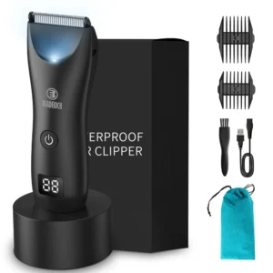 Intimate Pubic Hair Removal for Men Electric Groin Trimmer Male Shaver for Sensitive Areas Waterproof Safety Razor Body Hair