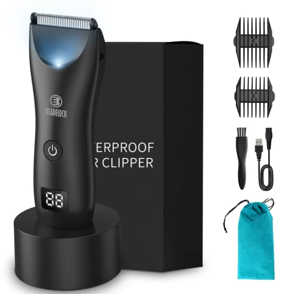 Intimate Pubic Hair Removal for Men Electric Groin Trimmer Male Shaver for Sensitive Areas Waterproof Safety Razor Body Hair