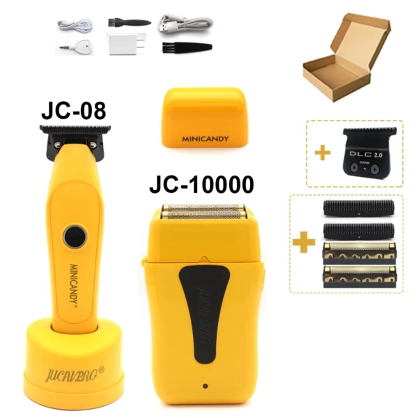 JUCAI MINICANDY JC-08 Professional Men's Hair Clipper DLC Blade Brushless Motor with Base Charger Hair Trimmer Finishing Machine - Image 13