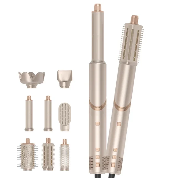 8 in 1 Hair Dryer Brush High Speed Brushless Blow Dryer Negative Ionic Hair Heating Brush Hot Air Styling Comb Hair Curler - Image 7