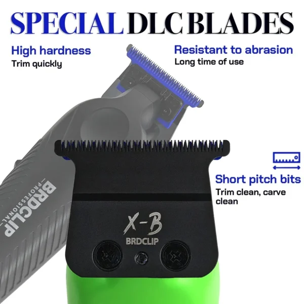 Professional Electric Hair Trimmer BRD 9615 DLC and Blue Ceramic Blade Barber Shop Hair Clipper NG 7982 Electric Shaver 9000RPM - Image 2
