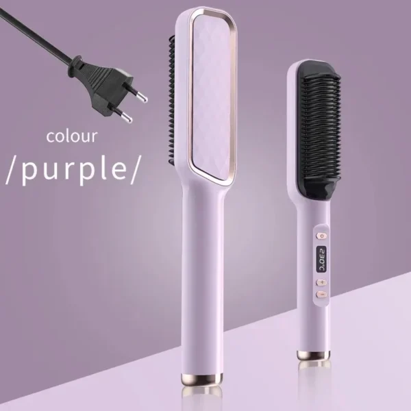 Hair Straightener Brush Heating Hot Comb Straightener Electric Hair Straightening Curly Multifunctional Iron Brush Comb Curler - Image 21