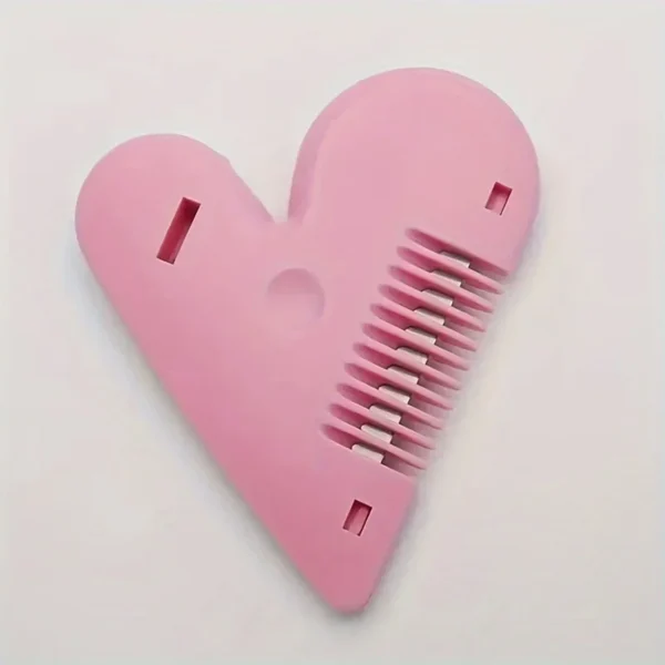 Pink Mini Hair Trimmer Love Heart Shape Hair Cutting Comb Body Bikini Hair Removal Pubic Brushes With Blades Trimming Tools - Image 7