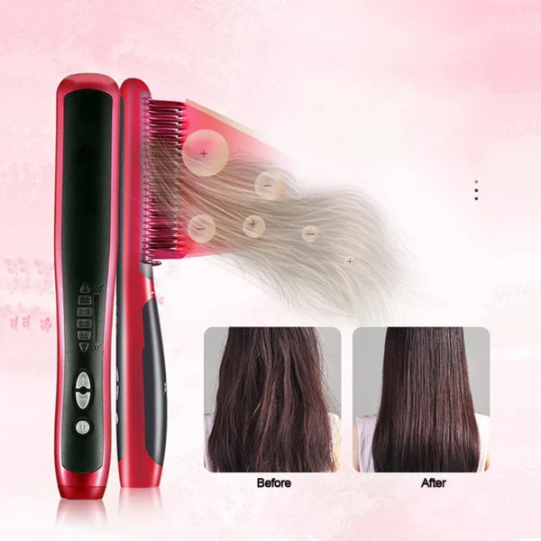 Multifunctional Hair Straightener Professional Quick Heated Electric Hot Comb Curler Hairstyle Brush Curling Iron Stying Tool - Image 14