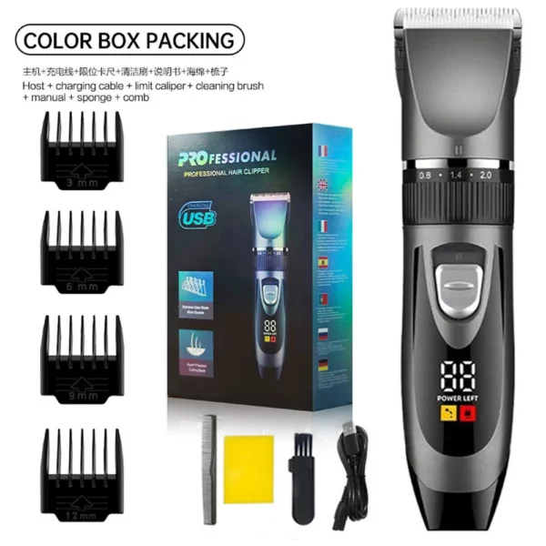 Home Electric Hair Clipper Set, Low Noise and Long Battery Life Hair Trimmer, USB Rechargeable Shaver and Hair Cutting Tool. - Image 12