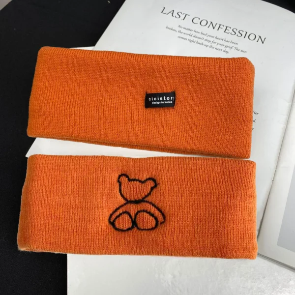 Autumn and winter high stretch knitted yoga headband face wash headband, hair tie outdoor warm headband - Image 4
