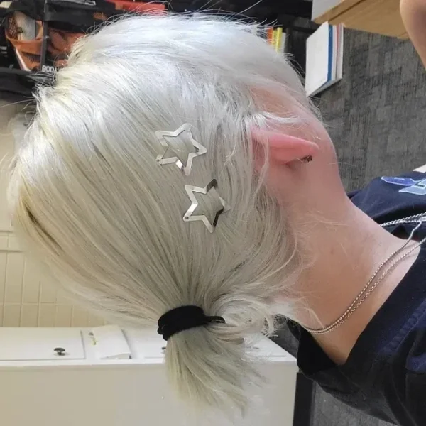 10/40PCS Silver Star Hair Clips for Girls Filigree Star Metal Snap Clip Women Simple BB Hairpins Barrettes Hair Accessories - Image 22