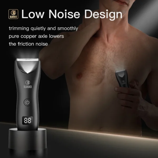 Intimate Pubic Hair Removal for Men Electric Groin Trimmer Male Shaver for Sensitive Areas Waterproof Safety Razor Body Hair - Image 5