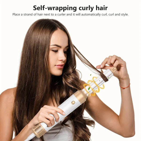 Tinsol 7 In 1 Hair Dryer Brush Brushless High Speed Hair Dryer with Diffuser Ionic Blow Dryer Hot Air Styling Comb Hair Curler - Image 5