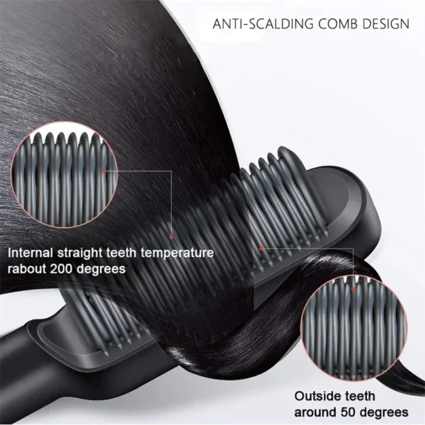 Hair Straightener Professional Quick Heated Electric Hot Comb Hair Straightener Personal Care Multifunctional Hairstyle Brush - Image 5