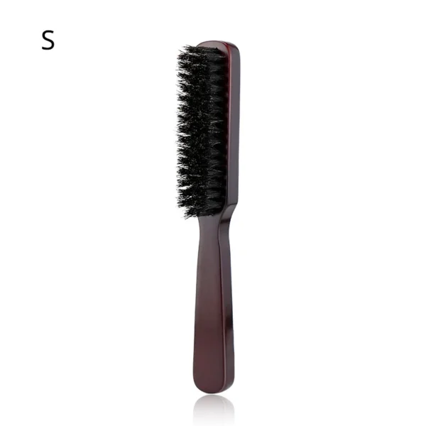 Men Beard Brush Wood Handle Boar Bristle Moustache Cleaning Brush Hairdressing Anti Static Barber Hair Styling Comb Tool - Image 8