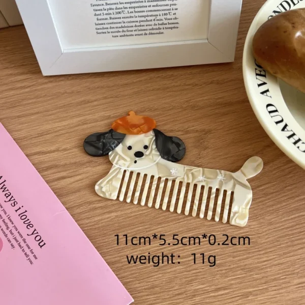Pointed Tail Comb Tulip Acetate Comb Animal Puppy Makeup Comb Hair Accessories Wide Toothed Hairdressing Combs Household - Image 18